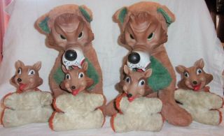Vintage Rare 18” Rubber Face Big Bad Wolf (family Of 6) Plush - My Toy