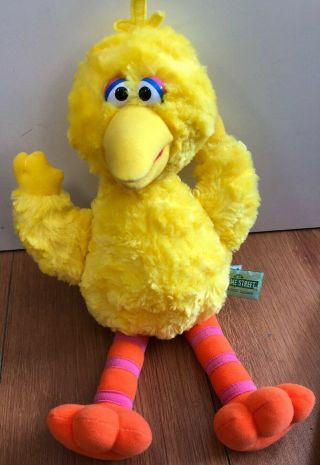 Sesame Street Gund Big Bird Soft Plush Stuffed Doll 14 " Large 2002