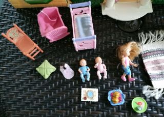 Fisher Price 2005 Vintage Loving Family Grand Mansion Twin Time Dollhouse & Acc 2