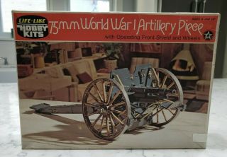 Vintage Life Like Hobby Kits 75mm Wwi Artillery Piece Cannon