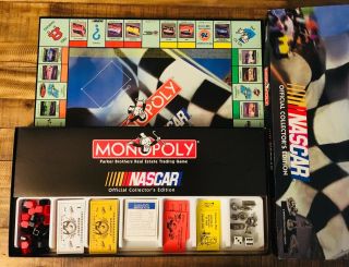 Monopoly 1997 Nascar Collectors Edition Board Game Complete Set
