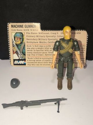 Gi Joe Machine Gunner Rock ‘n Roll Action Figure 100 Complete 1982 Vintage Toy