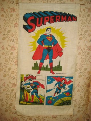 Vintage Cloth Wall Hanging Superman 1966 With Box