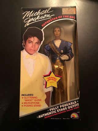 Vintage 1984 Ljn Michael Jackson Doll Grammy Awards Outfit