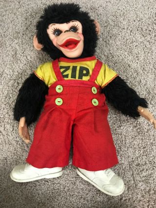 Vintage Rushton Plush Howdy Doody Show Zippy The Chimp,  Zip Monkey Doll - Awesome