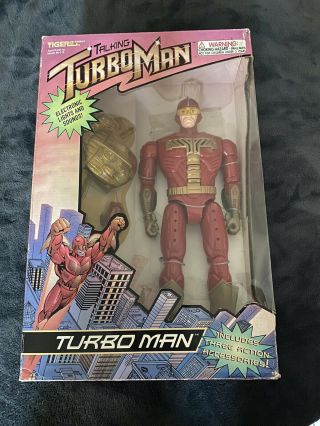 Vintage Toy Turbo Man Figure Jingle Way Schwarzenegger Turboman