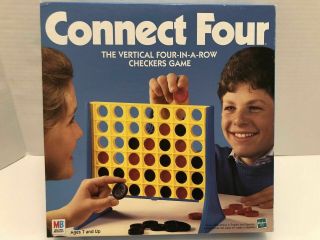 Milton Bradley Connect Four Vertical 4 - In - A - Row Checkers Game 1998