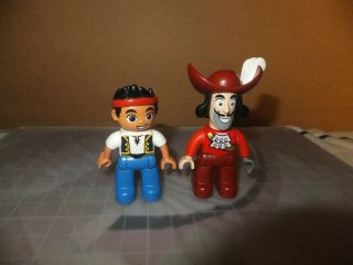 Lego Duplo Disney Captain Hook (3.  25 ") And Jake (2.  5 ") Figures - Set Of 2