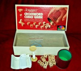 Selchow & Righter Scrabble Crossword Cubes Game Complete 1976
