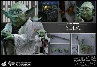 Yoda Hot Toys Mms 369 Star Wars Episode V Empire Strikes Back 1/6 Scale Figure