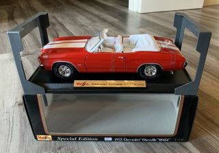1:18 Maisto Special Edition 1972 Chevrolet Chevelle Ss 454 Die - Cast Car - Red