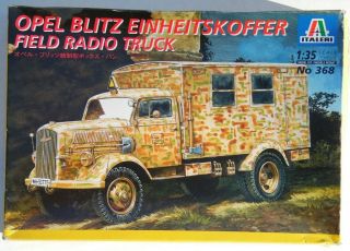 1 Opened Italeri Opel Blitz Einheitskoffer Field Radio Truck 1/35