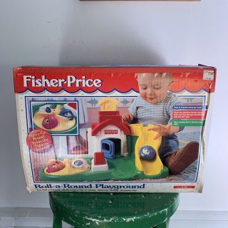 Fisher - Price 1994 Roll - Around Playground,  Balls Face Toys Vintage Rare