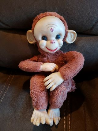 Vintage Rushton Rubber Face Monkey
