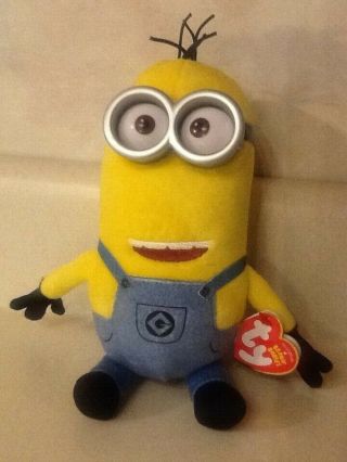 Ty Beanie Babies 8 " Minion Tim From Despicable Me 3 Beanbag Plush With Tag