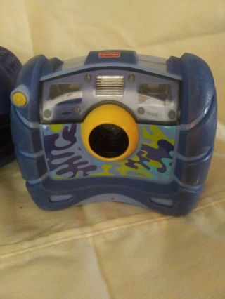 Fisher Price Digital 4X Zoom Photo/Video Camera Blue Kid Tough With Case 2