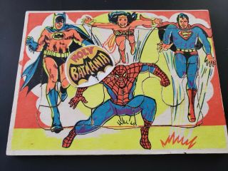 Vintage Wonder Woman Rare Batman Spiderman Puzzle