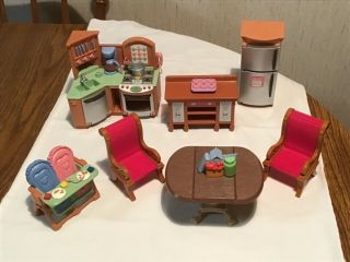 Fisher Price Loving Family Kitchen W/ Sounds,  Dining Room Furniture & High Chair