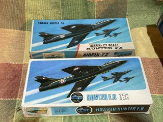 Airfix 1/72 Hawker Hunter F.  6 Kits X 2,  Type 3 & 4 Box Issues.