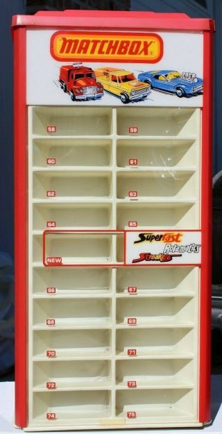 Vintage Matchbox Rotating Spinning Store Display Case For Cars Rare