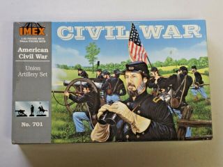 Vintage Imex Model Co.  1:32 Set Civil War Union Artillery Set 15 Figures 1 Canon