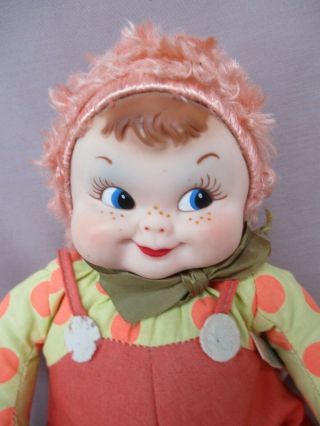 Vintage Rushton Star Creation 12 " Rubber Faced Boy Doll Cloth Body