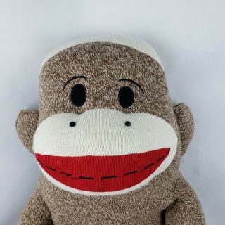 Giant Large 42 " Sock Monkey Plush Doll Stuffed Animal Pillow Tall Jumbo 3 Feet,