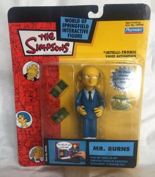 Playmates The Simpsons World Of Springfield Mr Burns Interactive Figure Nip 2003