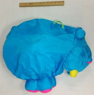 Fisher Price Big Things Blue Hippo Plush Puffalump Style Soft Toy Vintage 1994 2