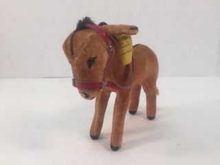 Vintage 1959 - 1967 Steiff Esel Donkey 1412,  00 Made In Germany Rare Htf With Tag