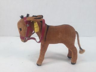 Vintage 1959 - 1967 Steiff Esel Donkey 1412,  00 Made In Germany RARE HTF With Tag 2