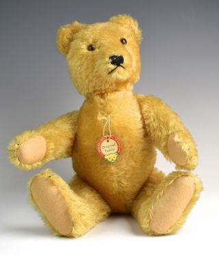 13.  5” Vintage Steiff Golden Mohair Teddy Bear - Sb - 1
