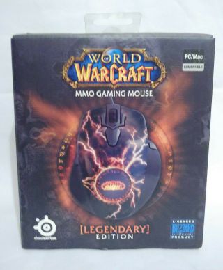 Steelseries World Of Warcraft Legendary Mmo Gaming Mouse - Rare - Open Box