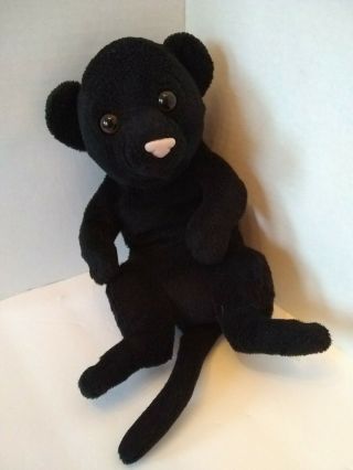 E&j Classic Black Panther Baby Cub Plush Stuffed Animal Wild Cat Soft Toy 10 "