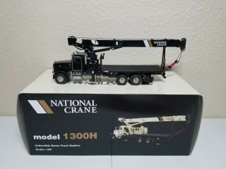 Peterbilt 357 National 1300h Boom Truck Crane (black) Twh 1:50 048 - 01036
