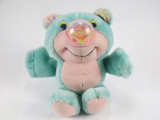 Mattel Nosy Bears Mini Shaker Mazey Bear Blue Pink Plush Rare
