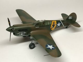 Curtiss P - 40 Warhawk,  1/48,  Built & Finished For Display,  Fine.
