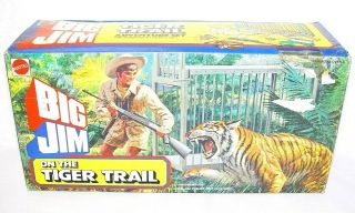 Mattel Usa Big Jim On The Tiger Trail Action Figure Jungle Adventure Set Mib`76