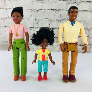Fisher Price Loving Family Dollhouse African American Family Set Of (3) Figures