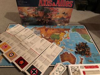 Vintage Axis & Allies Board Game Milton Bradley 1987 COMPLETE 2