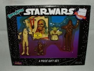 1993 Justoys Star Wars Bend - Ems 4 Piece Gift Set 3 Nib