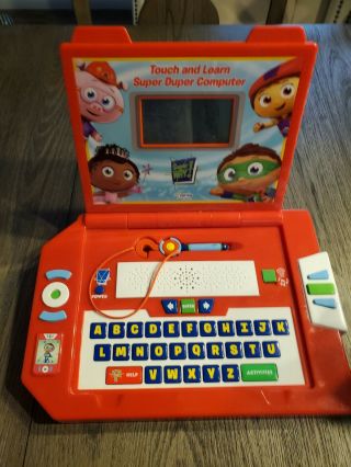 Superwhy Duper Computer Touch And Learn Laptop Toy Why Wyatt