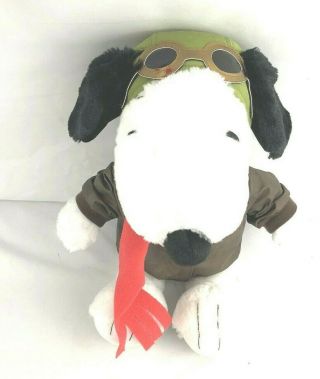Peanuts Movie Flying Ace Snoopy Plush Red Baron Bomber Build A Bear Bomber