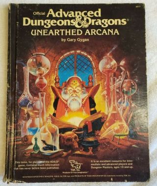 Advanced Dungeons And Dragons Unearthed Arcana Ad&d - Vintage