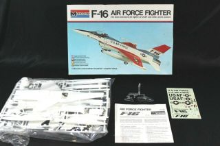 Monogram 5401 F - 16 Air Force Fighter Jet Airplane Model Kit 1:48 Complete N Box