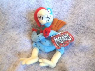 1998 Meanies Shocking Stuffers 7 " Cold Turkey Plush Beanie With Tag