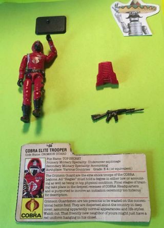 Vintage Gi Joe 1985 Crimson Guard V1 (elite Trooper) Complete W Orig File Card