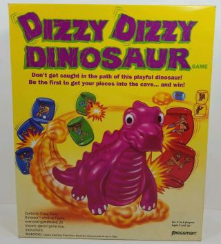 Dizzy Dizzy Dinosaur 1993 Vintage Board Game Complete Set With Wind Up Dinosaur