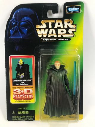 Star Wars Expanded Universe 3d Play Scene Clone Emperor Palpatine Figure Kenner