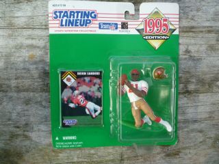 Deion Sanders Kenner 1995 4 " Starting Lineup Figure With Card Nfl S.  F.  49ers